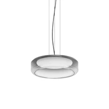 Pendul Ideallux TOPICO SP D45 metal, sticla, negru, fumuriu, LED, 28W, 2450lm, 3000K - 333045