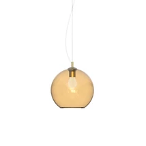 Pendul Ideallux NEMO SP1 D30 AMBRA metal, sticla, chihlimbar, E27 - 339054