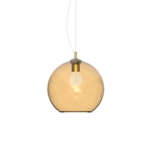 Pendul Ideallux NEMO SP1 D40 AMBRA metal, sticla, chihlimbar, E27 - 339061