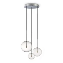Pendul IdealLux EQUINOXE metal, sticla, crom, transparent, G4 - 339696
