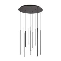 Pendul Ideallux FILO SP12 NERO metal, negru, LED, 19W, 2050lm, 2700K - 341095
