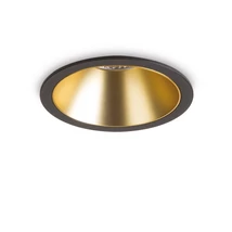 Spot incastrabil Ideallux GAME TRIM ROUND 20W BK GD metal, negru, auriu, LED, 20W, 2100lm, 2700K, IP40 - 341385
