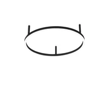 Plafoniera Ideallux ORACLE SLIM PL D050 ROUND ON-OFF BK metal, plastic, negru, opal, LED, 29W, 3400lm, 4000K - 341903