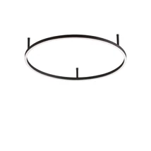 Plafoniera Ideallux ORACLE SLIM PL D070 ROUND ON-OFF BK metal, plastic, negru, opal, LED, 37W, 3800lm, 2700K - 341927