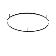 Plafoniera Ideallux ORACLE SLIM PL D090 ROUND ON-OFF BK metal, plastic, negru, opal, LED, 53W, 5350lm, 4000K - 341989