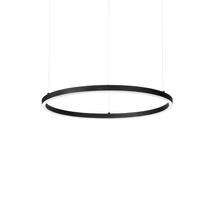 Pendul Ideallux ORACLE SLIM SP D050 ROUND ON-OFF BK metal, plastic, negru, opal, LED, 29W, 2850lm, 2700K - 342009