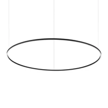 Pendul Ideallux ORACLE SLIM SP D150 ROUND ON-OFF BK metal, plastic, negru, opal, LED, 83W, 7850lm, 2700K - 342160