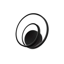 Aplica de perete Ideallux OZ AP ON-OFF NERO metal, negru, LED, 26W, 2450lm, 2700K - 342238