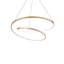 Pendul Ideallux OZ SP D80 ON-OFF OTTONE metal, alama, LED, 52W, 5800lm, 2700K - 342429