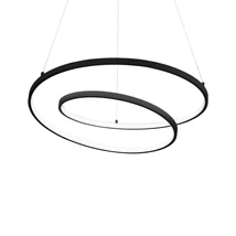 Pendul Ideallux OZ SP D80 ON-OFF NERO metal, negru, LED, 52W, 6400lm, 4000K - 342443