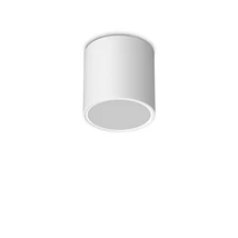 Plafoniera exterior Ideallux TECHO PL1 ROUND D15 BIANCO metal, sticla, alb, transparent, GU10, IP54 - 342689