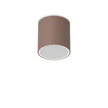 Plafoniera exterior Ideallux TECHO PL1 ROUND D15 COFFEE metal, sticla, cafenea, transparent, GU10, IP54 - 342696