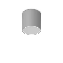 Plafoniera exterior Ideallux TECHO PL1 ROUND D15 GRIGIO metal, sticla, gri, transparent, GU10, IP54 - 342702