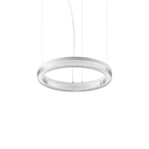 Pendul IdealLux CROWN metal, acril, alb, LED, 21W, 3000K, 2050Lm - 343402