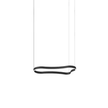 Pendul Ideallux WAVES-1 SP NERO metal, negru, LED, 37W, 5000lm, 3000K - 345215