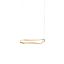 Pendul Ideallux WAVES-1 SP ORO metal, auriu, LED, 37W, 5000lm, 3000K - 345222