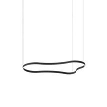 Pendul Ideallux WAVES-3 SP NERO metal, negru, LED, 54W, 7500lm, 3000K - 345277