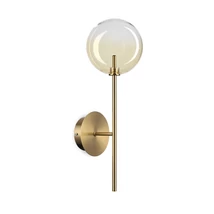 Aplica de perete Ideallux EQUINOXE AP1 AMBRA SFUMATO metal, sticla, alama, chihlimbar, G4 - 345321