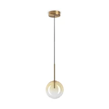 Pendul Ideallux EQUINOXE SP1 D15 AMBRA SFUMATO metal, sticla, alama, chihlimbar, G4 - 345345