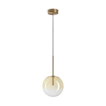 Pendul Ideallux EQUINOXE SP1 D20 AMBRA SFUMATO metal, sticla, alama, chihlimbar, G4 - 345352