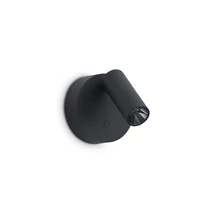 Aplica de perete IdealLux ELF metal, negru, LED, 3W, 3000K, 220Lm - 347462