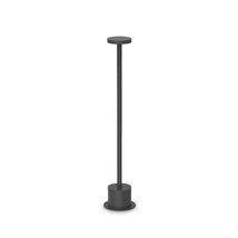 Lampadar exterior Ideallux TOFFEE PT D080 H050 NERO metal, negru, LED, 8W, 800lm, 3000K, IP65 - 347790