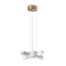 Pendul Ideallux SET UP MSP4 OTTONE metal, alama, E27 - 348261