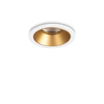Spot incastrabil Ideallux GAME TRIM ROUND 05W 3000K WH GD metal, alb, auriu, LED, 5.5W, 650lm, 3000K - 349084