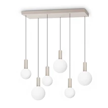 Pendul IdealLux ODEON metal, sticla, alb, LED, 39W, 3000k, 5500Lm - 349220