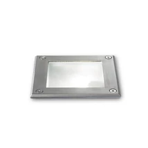 Lampa incastrata exetrior IdealLux PARK metal, sticla, gri, GU10, IP67 - 351797