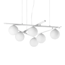 Pendul IdealLux ATLAS metal, sticla, alb, G9 - 352053