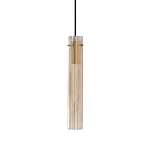 Pendul IdealLux FLAM SP AMBRA RIGATO metal, sticla, chihlimbar, LED, 10W, 3000K, 900Lm - 353890