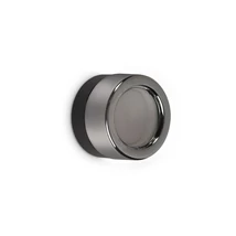 Aplica de perete IdealLux LOLLY metal, sticla, negru, fumuriu, GX53 - 354644