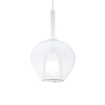 Pendul IdealLux KALIQUE metal, sticla, crom, transparent, E27 - 359571