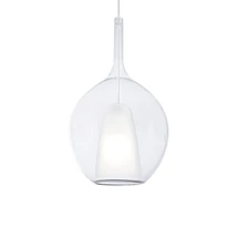 Pendul IdealLux KALIQUE metal, sticla, crom, transparent, E27 - 359670