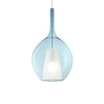 Pendul IdealLux KALIQUE metal, sticla, crom, albastru, E27 - 359694