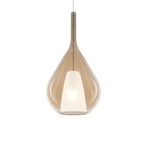 Pendul IdealLux KALIQUE metal, sticla, crom, chihlimbar, E27 - 359748