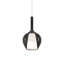 Pendul IdealLux KALIQUE metal, sticla, crom, fumuriu, E27 - 359861
