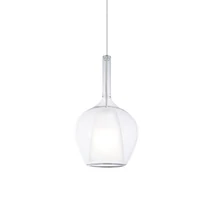 Pendul IdealLux KALIQUE metal, sticla, crom, transparent, E27 - 359939