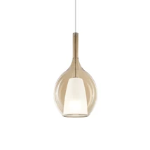 Pendul IdealLux KALIQUE metal, sticla, crom, chihlimbar, E27 - 360003