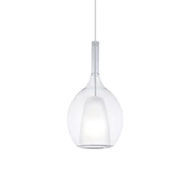 Pendul IdealLux KALIQUE metal, sticla, crom, transparent, E27 - 360034