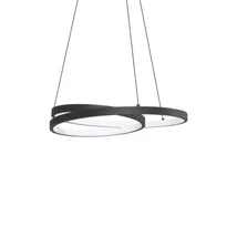 Pendul IdealLux OZ metal, acril, negru, alb, LED, 38W, 3000K, 4350Lm - 364957