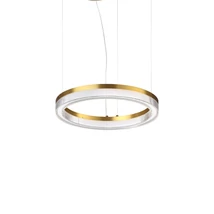 Pendul IdealLux CROWN metal, acril, auriu, alb,  LED, 21W, 3000K, 2050Lm - 364964
