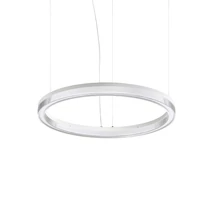 Pendul IdealLux CROWN metal, acril, alb, transparent, LED, 31W, 3000K, 3050Lm - 364988