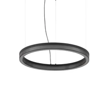 Pendul IdealLux CROWN metal, acril, negru, LED, 31W, 3000K, 3050Lm - 365008