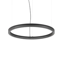 Pendul IdealLux CROWN metal, acril, negru, LED, 43W, 3000K, 4300Lm - 365015