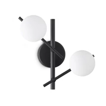 Aplica de perete IdealLux ATLAS metal, sticla, negru, alb, G9 - 365077