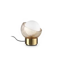 Veioza IdealLux BLOOM metal, sticla, alama, chihlimbar, alb, G9 - 366500