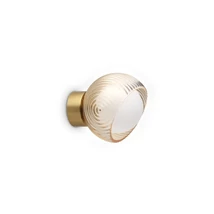Aplica de perete IdealLux BLOOM metal, sticla, alama, chihlimbar, alb, G9 - 366531