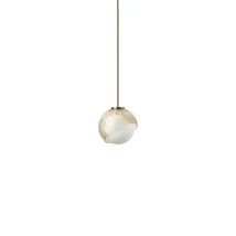 Pendul IdealLux BLOOM metal, sticla, alama, chihlimbar, alb, G9 - 366623
